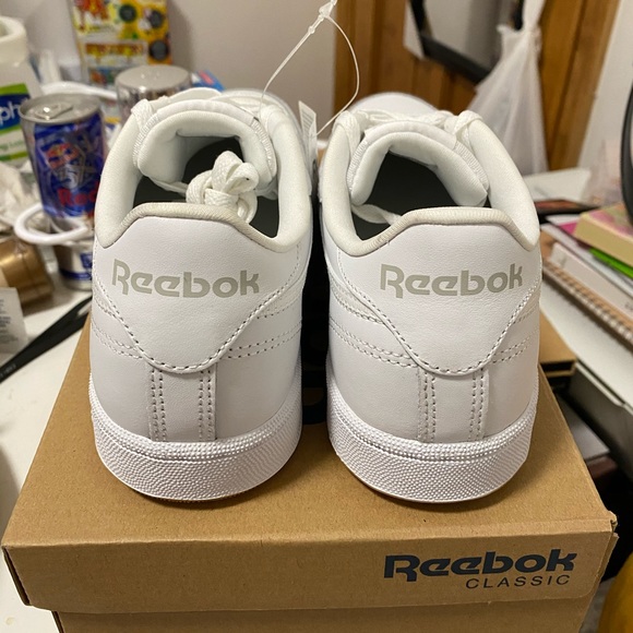 NEW Reebok Club C Sneakers (White/Gum) - Picture 4 of 5